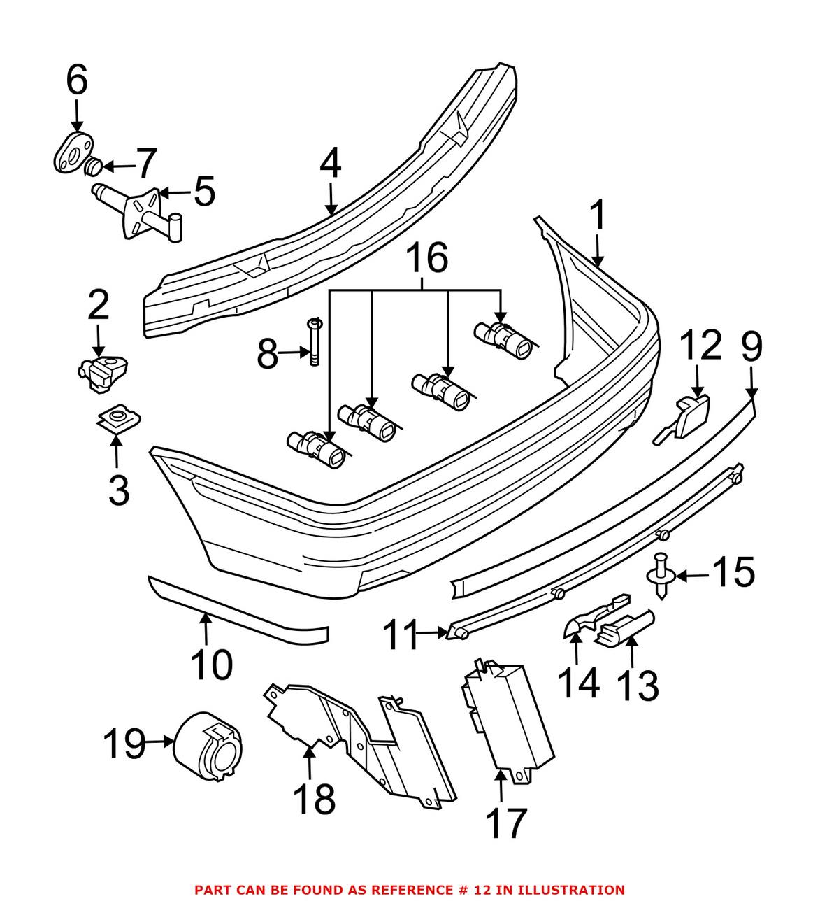 Tow Hook Cover - Rear (M Trim) (Un-painted)